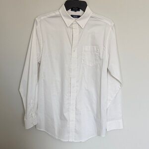 Izod White Men's Long Sleeve Dress Shirt